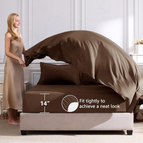 Queen Comforter Set with Sheets Brown