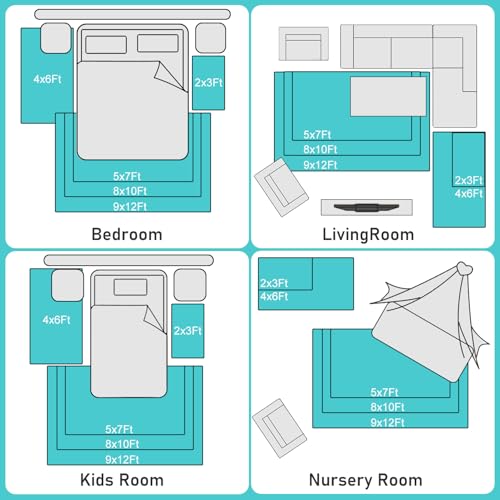Extra Large Fluffy Area Rug for Bedroom Living Room