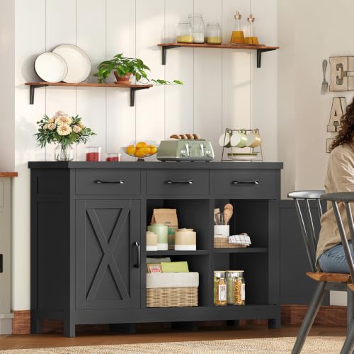 Coffee Bar Cabinet with 3 Drawers