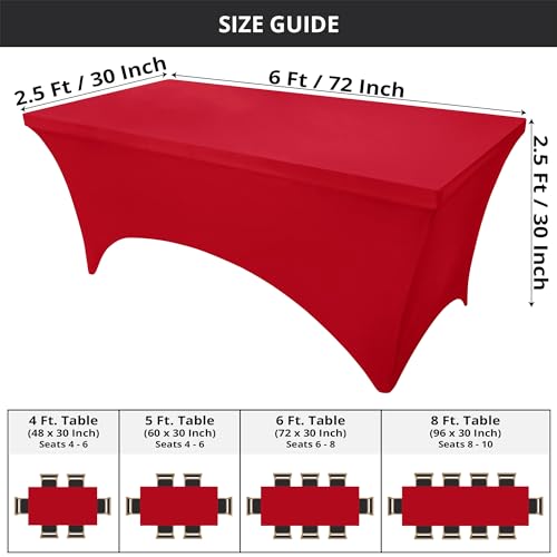 Bulk 10 Pack 6Ft Tablecloths for Hotels (10 Count)