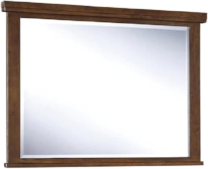 Signature Design by Ashley Ralene Mid-Century Modern 47 x 31 Bedroom Mirror, Medium Brown