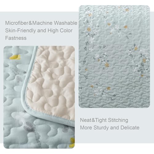 Reversible Boho Quilts Queen Size Aqua (3 Count)