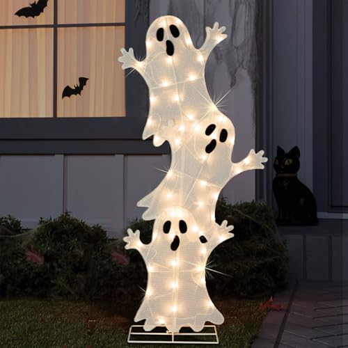 Halloween Lighted Stacked Ghosts Decoration (Stacked Ghost)