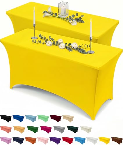 Spandex Table Cloth 2 Pack [6FT (2 Count)