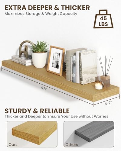 48" Floating Shelves for Wall (2 Count)