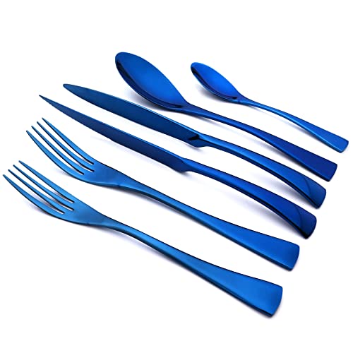 24 Piece Blue Flatware (13.24 Count)