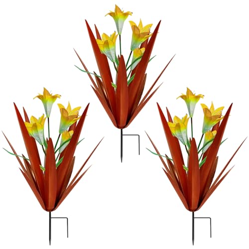 Metal Agave Plant Outdoor Decoration Lily Mexican Yard Art Garden Statue