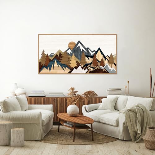 Vintage Mountain Framed Canvas Wall Art