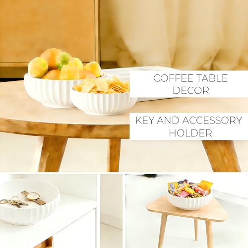 Large Ceramic Fruit Bowl for Kitchen Counter