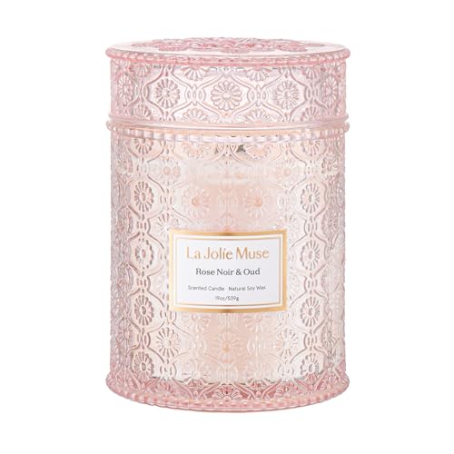 Rose Noir & Oud Scented Candles for Home (19.4 Ounce)