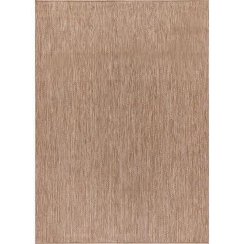 Washable Indoor Outdoor Rug 5x7 Weather Resistant Area Rugs Modern Solid Jute Rug for Porch Deck Balcony Backyard Patio Outside Carpet