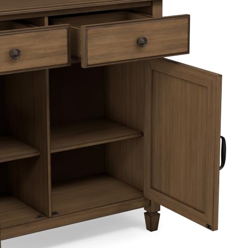 Connaught 40" Solid Wood Cabinet in Rustic Natural Aged Brown