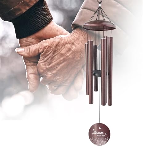 36" Large Deep Tone Personalized Sympathy Wind Chimes
