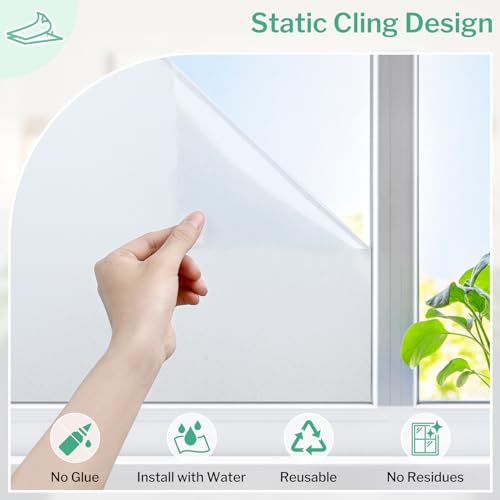 Frosted Glass Window Privacy Film (9.56 Sq Ft)