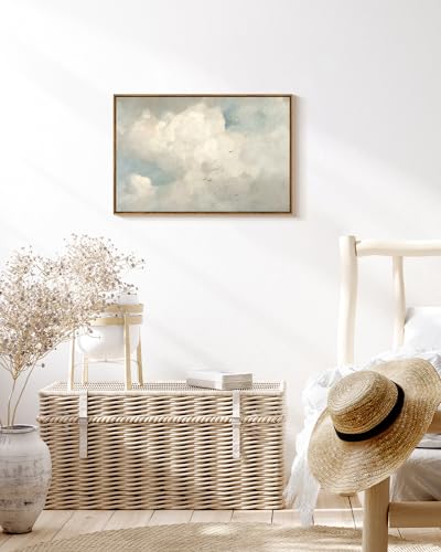 Framed Canvas Wall Art Vintage Decor