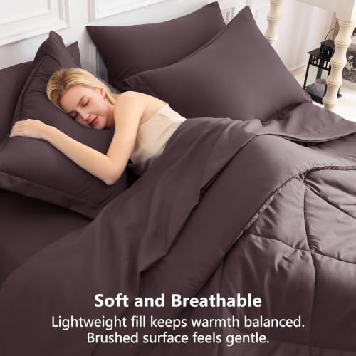 King Size Comforter Set Cocoa Powder