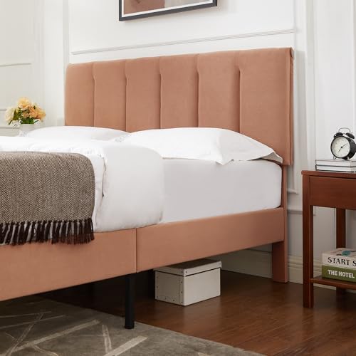 Full Size Bed Frame with Upholstered Headboard