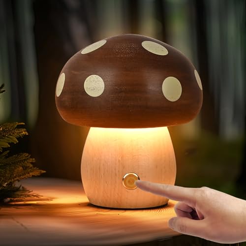 Wood Mushroom Lamp