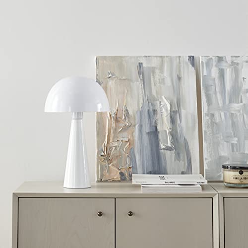 Home 16" White Metal Mushroom Table Lamp