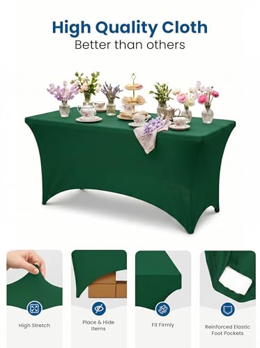 Spandex Table Cloth 2 Pack [6FT (2 Count)