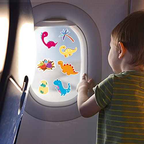 Window Clings Stickers for Kids Window Gel Clings Decals Thick Gel Clings Toddlers and Adults Classroom Home Nursery Airplane Birthday Party Supplies