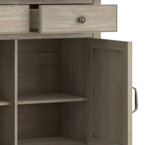 Connaught 40" Wide Solid Wood Cabinet in Distressed Grey