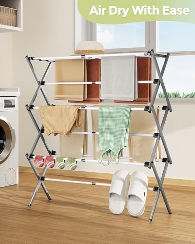 3 Tier Foldable Clothes Drying Rack