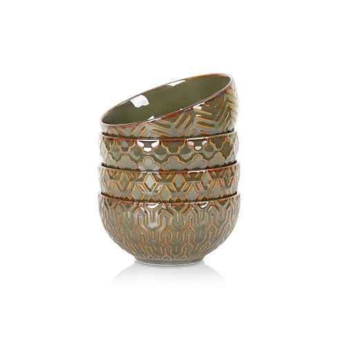 Sureasy 25oz Ceramic Cereal Bowls Set of 4 (4 Count)