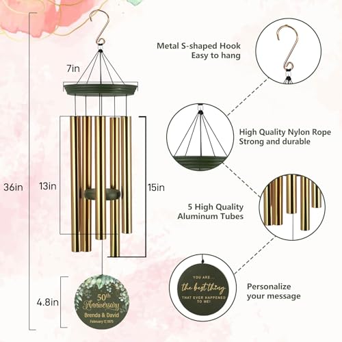 Personalized Wind Chimes Anniversary