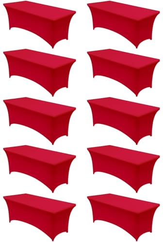 Bulk 10 Pack 6Ft Tablecloths for Hotels (10 Count)