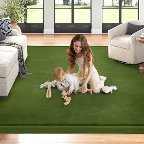 Baby Play Mat for Floor Nursery Muscle Area Rug Playroom Rug 65"x50" Elastic Foam 1.3" Thick Crawling Mat for Babies