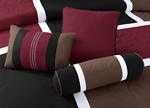 Upland 7 Piece Quilted Patchwork Comforter Set