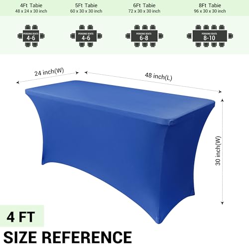 4ft Stretch Spandex Table Cover (2 Count)