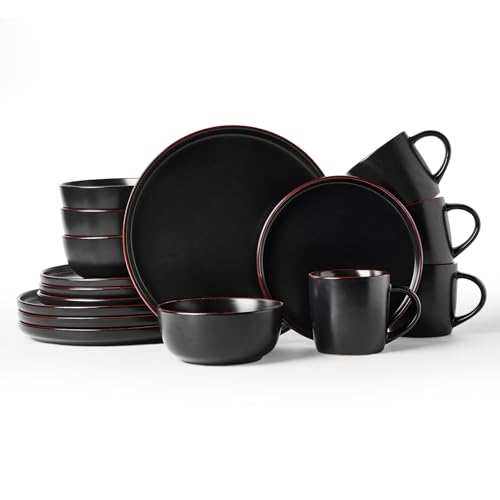 Mercury 16 Piece Stoneware Plates and Bowls