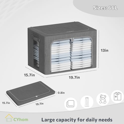 Clothes Storage Bins Box (2 Count)
