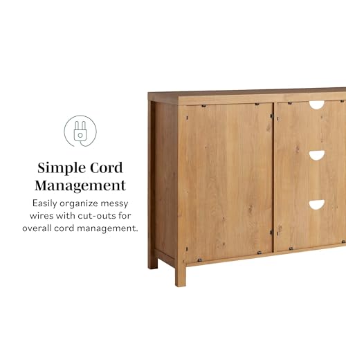 Sasha 2 Door Sideboard Buffet with Arched Rattan Panels