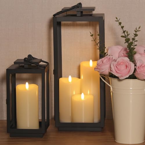Outdoor Flameless Candles with Remote Timer (2 Count)