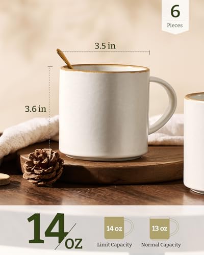 Coffee Mugs Set of 6 (78 Count)