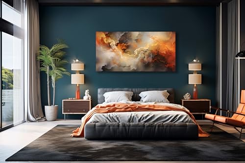 Abstract Wall Art Home Decor Orange Artwork Wall Art Prints Canvas Painting Wall Decor for Living Room Bedroom Office Decoration 24"x48"