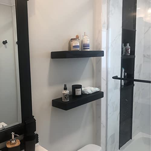 x2 18 Inch Wooden Floating Shelves for Wall