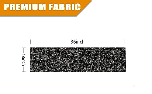 Halloween Table Runner Spider Web Black Linen Table Runners for Seasonal Holidays Indoor Outdoor Kitchen Dining Party Home Decor 13 x 36 Inch (3 Sq Ft)