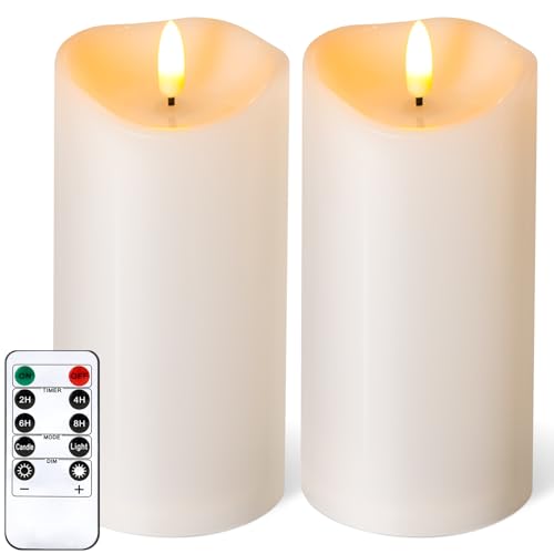 Outdoor Flameless Candles with Remote Timer (2 Count)