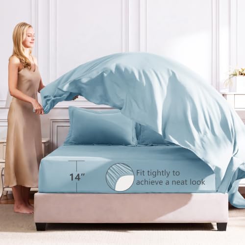 King Size Comforter Set Light Blue