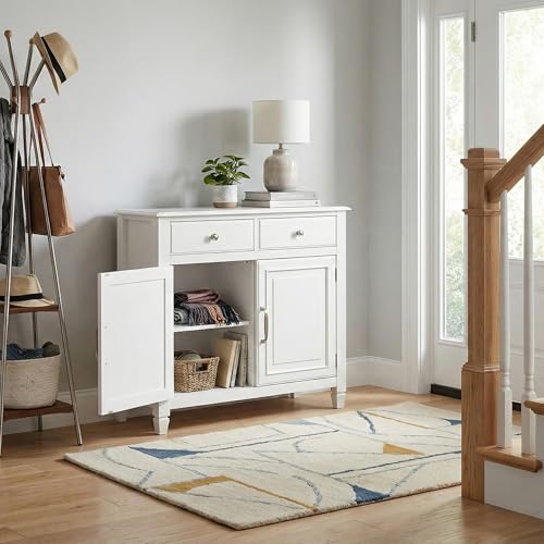 Connaught 40" Wide Solid Wood Storage Cabinet in White