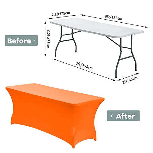 6FT Spandex Fitted Tablecloth
