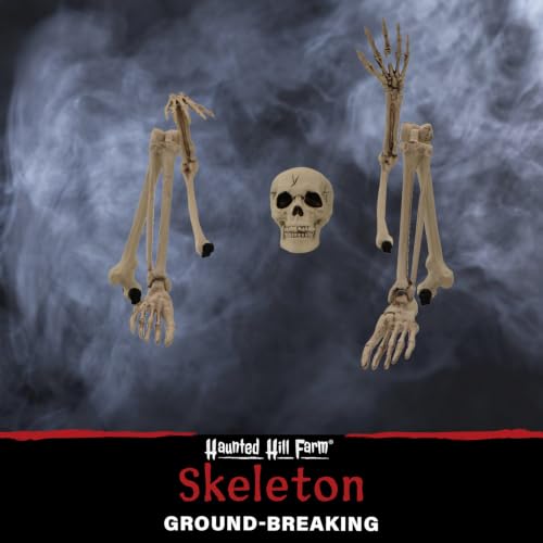 Ground Breaking Skeleton Stakes Spooky Halloween Decoration (34" Skeleton Groundbreaker)