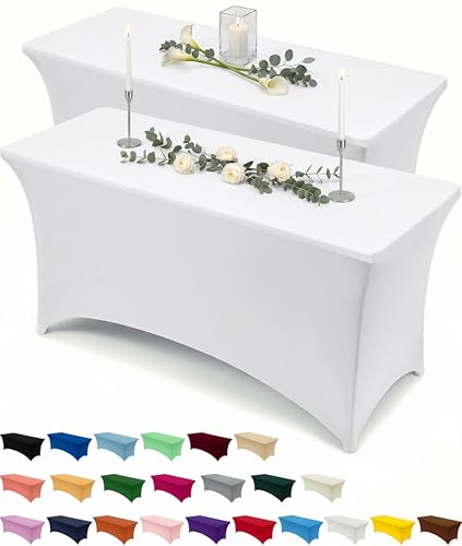 Spandex Table Cloth 2 Pack [8FT (2 Count)