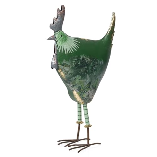 23" Tall Outdoor Metal Cottage Farm Rooster Yard Statue