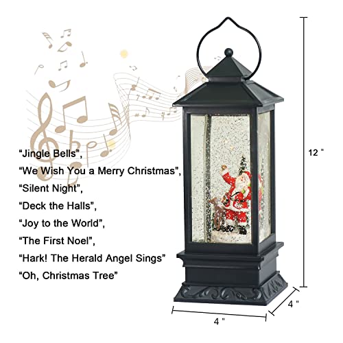 Christmas Snow Globe Lantern with Music