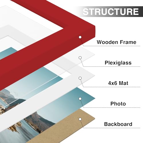 5x7 Picture Frames Set of 9 for Wall or Tabletop Display (9 Count)